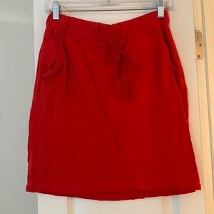 Loft red cotton skirt